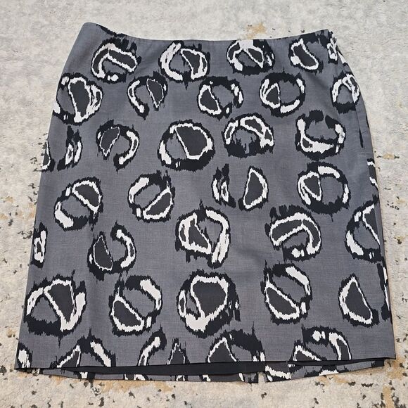 Ann Taylor Printed Cotton Pencil Skirt - Picture 2 of 14